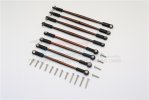 TRAXXAS E-REVO Spring Steel Anti-clockwise Thread Steering Tie Rod - 8pcs set (For 1/10 E-REVO, Summit, Revo, E-REVO 3.3, 1/10 Electric And Nitro Car) - GPM ER160ST