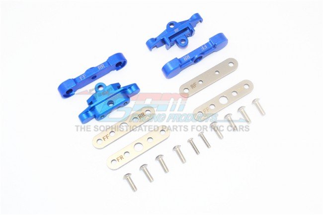 TRAXXAS MAXX MONSTER TRUCK Aluminum Front+Rear Lower Arm Tie Bar Mount - 18pc set - GPM TXMS089FR