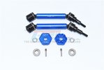 TRAXXAS MAXX MONSTER TRUCK Harden Steel+Aluminum Front/Rear Adjustable CVD Drive Shaft+Hex Adapter (+2mm) - 10pc set - GPM TXMS123AHEX