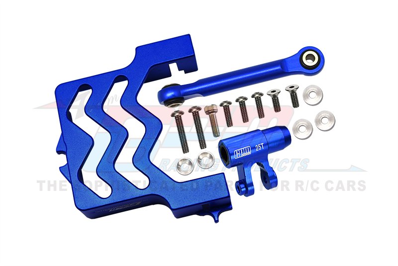 TRAXXAS X-MAXX 8S Aluminum Servo Mount +Aluminum Tie Rod+25T Aluminum Servo Horn - 16pc set - GPM TXM024N