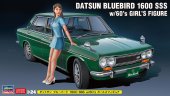 Hasegawa 52277 - SP477 1/24 Datsun Bluebird 1600 SSS w/60's Girl's Figure