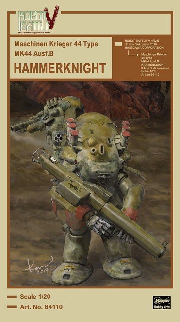 Hasegawa 64110 - 1/20 Hammer Knight Robot Battle V Maschinen Krieger 44 Type MK44 Ausf.B