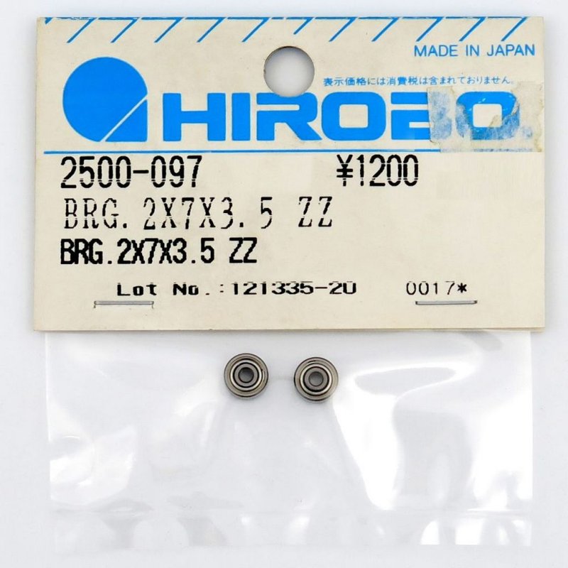 HIROBO 2500-097 BALL BEARING 2 X 7 X 3.5 MM 2PCS #602ZZ #2500097