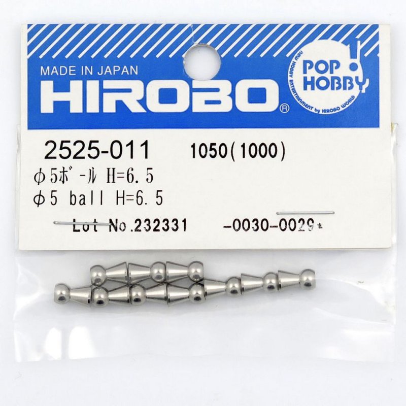 HIROBO 2525-011 D5MM BALL H=6.5 10PCS #2525011