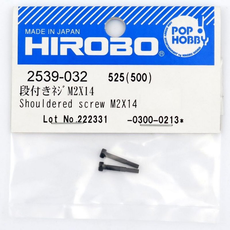 HIROBO 2539-032 SHOULDERED CAP SCREW M2 X 14 #2539032