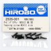 HIROBO 2535-001 PHILIPS COUNTERSINK TAPPPING SCREW M3 X 12 10PCS #2535001