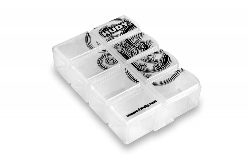 HUDY 298018 Tiny Hardware Box - 8-Compartments - 97 x 69mm