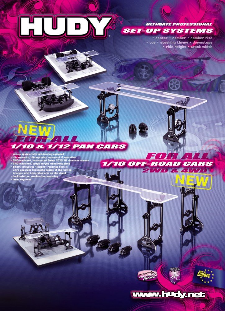 HUDY 209509 - HUDY Shop Promo Panel Pan Car & 1/10 Off-Road Set-Up Systems