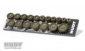 HUDY 107152 - Set Of 18 Aluminium Pinions 48p With Caddy 12t ~ 29t