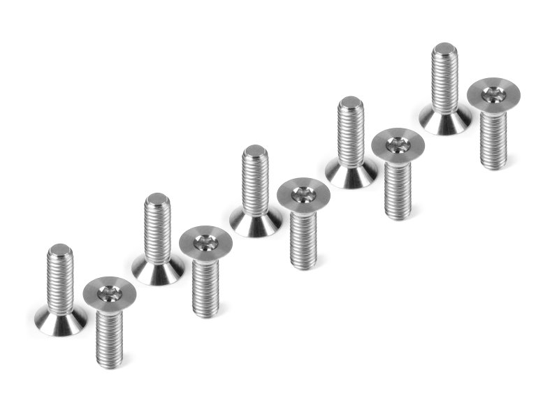 HUDY 903310-T Titanium Flat Head Screw M3x10 (10)