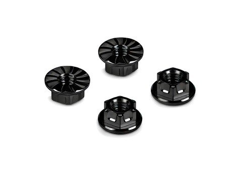 HUDY 296542-K - Titanium NUT M4 With Serrated Flange - Black (4)