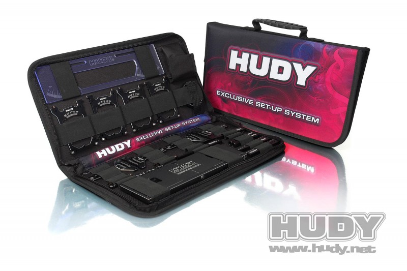 HUDY 108256 - Complete Set Of Set-Up Tools + Carrying Bag - For 1/10 Touring Cars