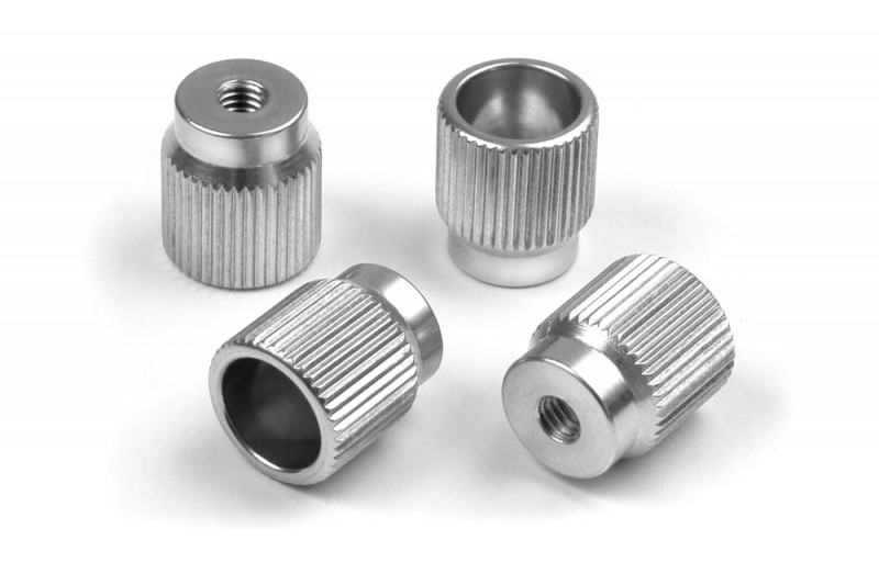 HUDY 109360 - Aluminium Nut For 1/10 Touring Set-Up System (4)