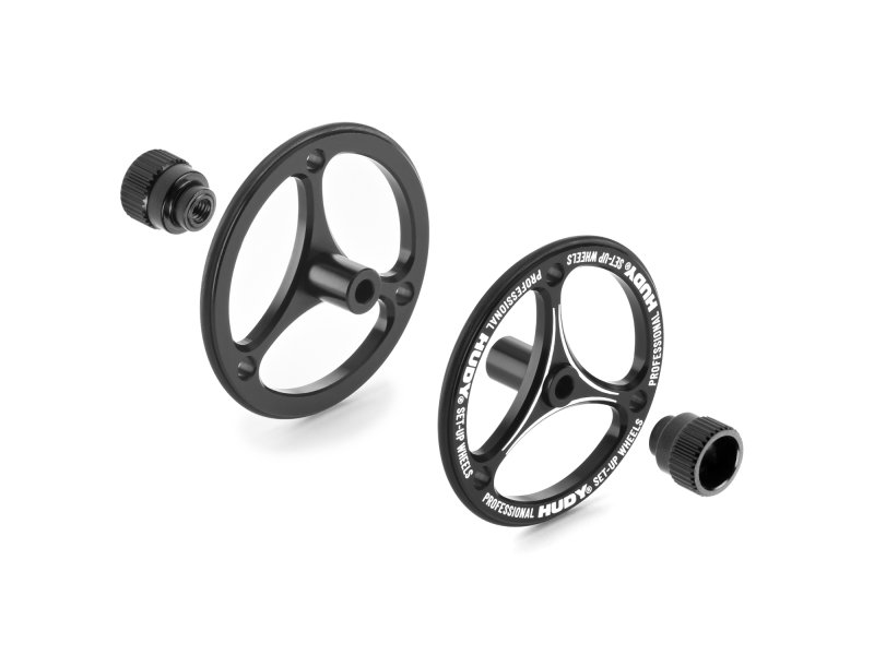 HUDY 109470 - Aluminium SET-UP Wheel FOR 1/12 & 1/10 PAN CAR (2)