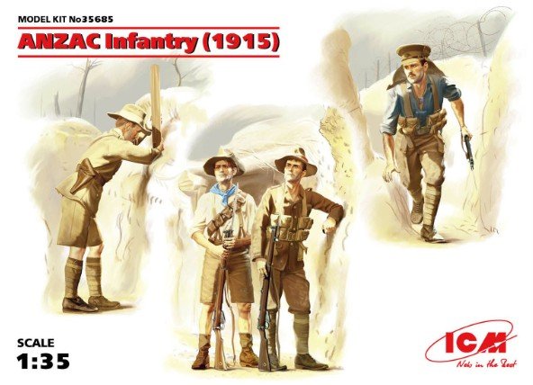 ICM 35685 - 1/35 Anzac Infantry (1915) (4 figures)