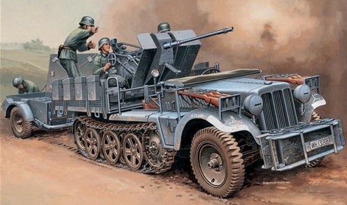 Italeri 6395 - 1/35 Sd.Kfz. 10/4 With Flak 30