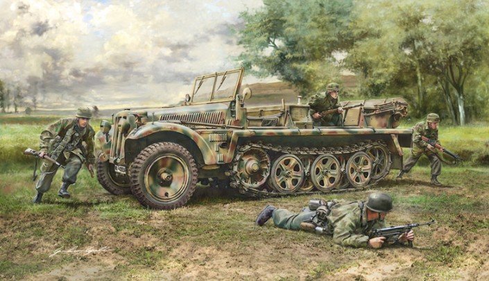 Italeri 6561 - 1/35 Sd.Kfz. 10 Demag D7 With Paratroops