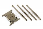 Axial Racing SCX-10 Aluminum Skid Plate & Linkage Set (Gunmetal)