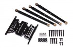 Axial Racing SCX-10 Dingo Aluminum Skid Plate & Linkage Set (Black)