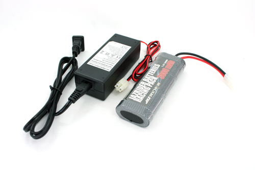 Jazrider 7.2V 3800mAh 10C NiMH Battery with Ni-MH Ni-Cd 2.4-7.2V Battery Charger Auto Switching - JAZRIDER [JR-T-00025-3800]