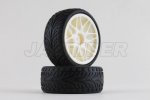 24mm Mesh Wheels (2pcs,White) with Radial Tires (Type A) 24mm Mesh Wheels (2pcs,White) with Radial Tires (Type A)