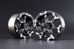 Aluminum 1.9'' Beadlock 6 Spokes Wheels (TYPE D) - Black