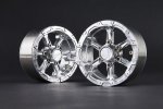 Aluminum 1.9'' Beadlock 6 Spokes Wheels (TYPE D) - Silver