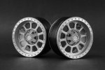 Aluminum 1.9\'\' Beadlock 10 Spokes Wheels (TYPE F) - Silver