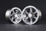 Aluminum 1.9'' Beadlock 6 Spokes Wheels (TYPE D) - Silver Aluminum 1.9'' Beadlock 6 Spokes Wheels (TYPE D) - Silver