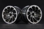 Aluminum 2.2'' 10-Spokes Cyclone Style Wheels - Gunmetal