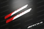 325mm Glass Fiber Main Rotor Blade (Red with White) Parts For Esky EK1H-E013/14 Belt CP, E015 Belt CP (Carbon), Align 450 450X / XL SE SE V2 HDE, Walkera 39# Helicopter - Jazrider Brand [JR-HBL-00014]