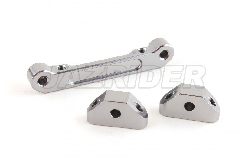 Tamiya 58636 TA07 Aluminum Front Suspension Mount Set (Gun Metal)