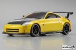 Kyosho 30575MY - 1/27 RC EP MINI-Z AWD MA-010D with ASF 2.4GHz System +D Series - NISSAN FAIRLADY Z (Z33) NISMO S-tune equipped with GT Rear Wing Yellow Metallic - Body/Chassis Set