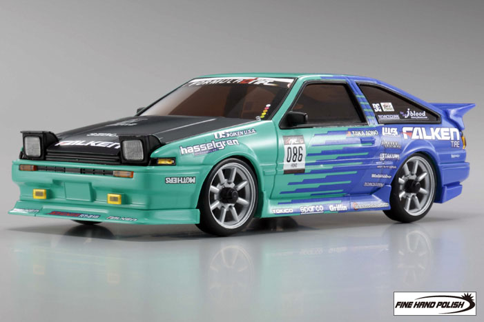 Kyosho MZP410FA - Auto Scale Collection - 1/28 Scale Mini-Z Min Z AWD MA-010 Toyota AE 86 No.86 Falken