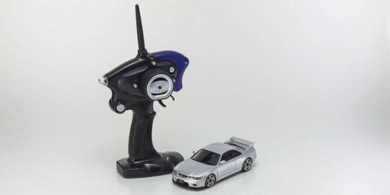 Kyosho 32139S - Skyline GT-R R33 V-Spec Silver Mini-Z AED Sports MA-020S R/S Readyset