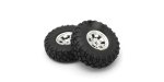 Kyosho CLTH002SC-40 - Complete Wheel & Tire Spoke Silver Chrome (KC10/#40/2pcs)