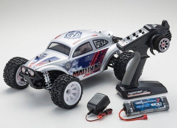 Kyosho 34354T3 - 1/10 EP R/C 4WD R7S Mad Bug Vei T3 Silver Readyset RTR With Transmitter/Charger/Battery