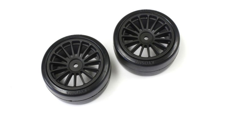 Kyosho FAT302BK - Drift Tire(Pre-glued/Black/2pcs)FAZER