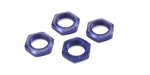 Kyosho IFW472BL - Wheel Nut (Blue/4pcs/for Serration)