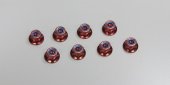 Kyosho 1-N4056FN-R - Nut(M4x5.6)Flanged Nylon(Steel/Red/8pcs)