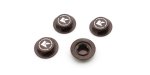Kyosho IFW649GM - Wheel Nut(Gun Metallic/4pcs/Flange Cap/Serration)