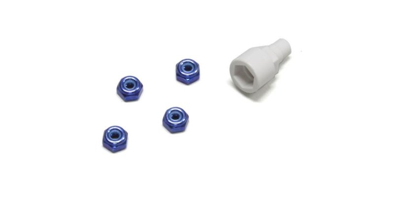 Kyosho MZW13BL - Color Nylon Nut Bule