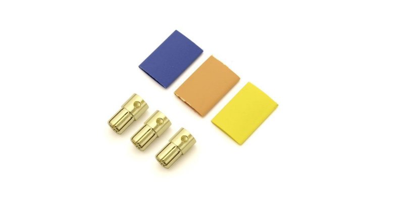 Kyosho 70601-01 - 6.5mm European Connector Golden 3pcs