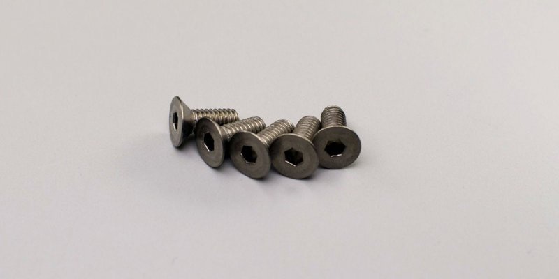 Kyosho 1-S34010HT - Flat Head Screw(Hex/Titanium/M4x10/5pcs)