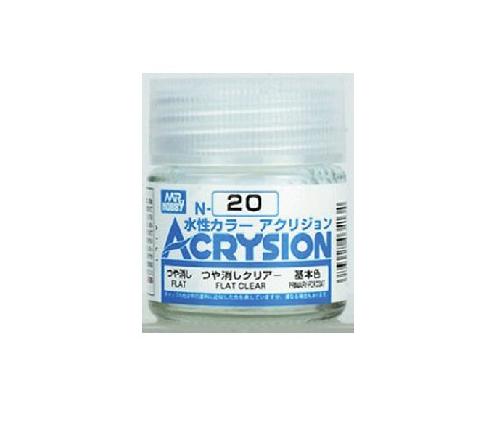Mr.Hobby GSI-N20 - Acrysion Acrylic Flat Clear - 10ml