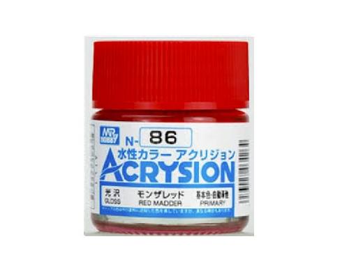 Mr.Hobby GSI-N86 - Acrysion Acrylic Water Based Color Gloss Red Madder - 10ml