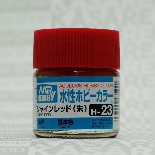 Mr.Hobby GSI-H23 - Shine Red - Gloss 10ml Gunze Aqueous Hobby Color Acrylic Paint