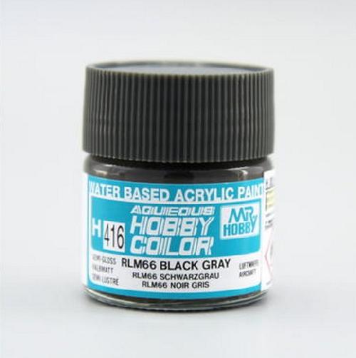 Mr.Hobby GSI-H416 - RLM 66 Black Gray - Semi-Gloss 10ml Gunze Aqueous Hobby Color Acrylic Paint