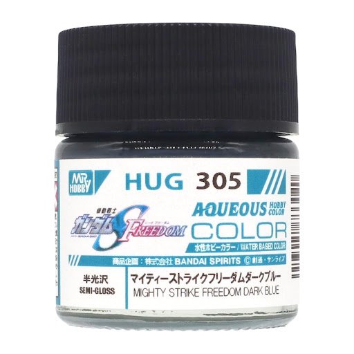 Mr Hobby HUG305 - Mighty Strike Freedom Dark Blue 10ml Mr.Aqueous Gundam Seed Color