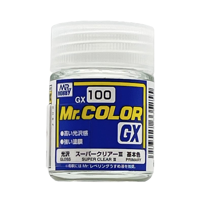 Mr.Hobby GSI-GX100 - Mr. Color GX100 - Gloss - Super Clear III - 18ml - Solvent-based Acrylic Resin Coating